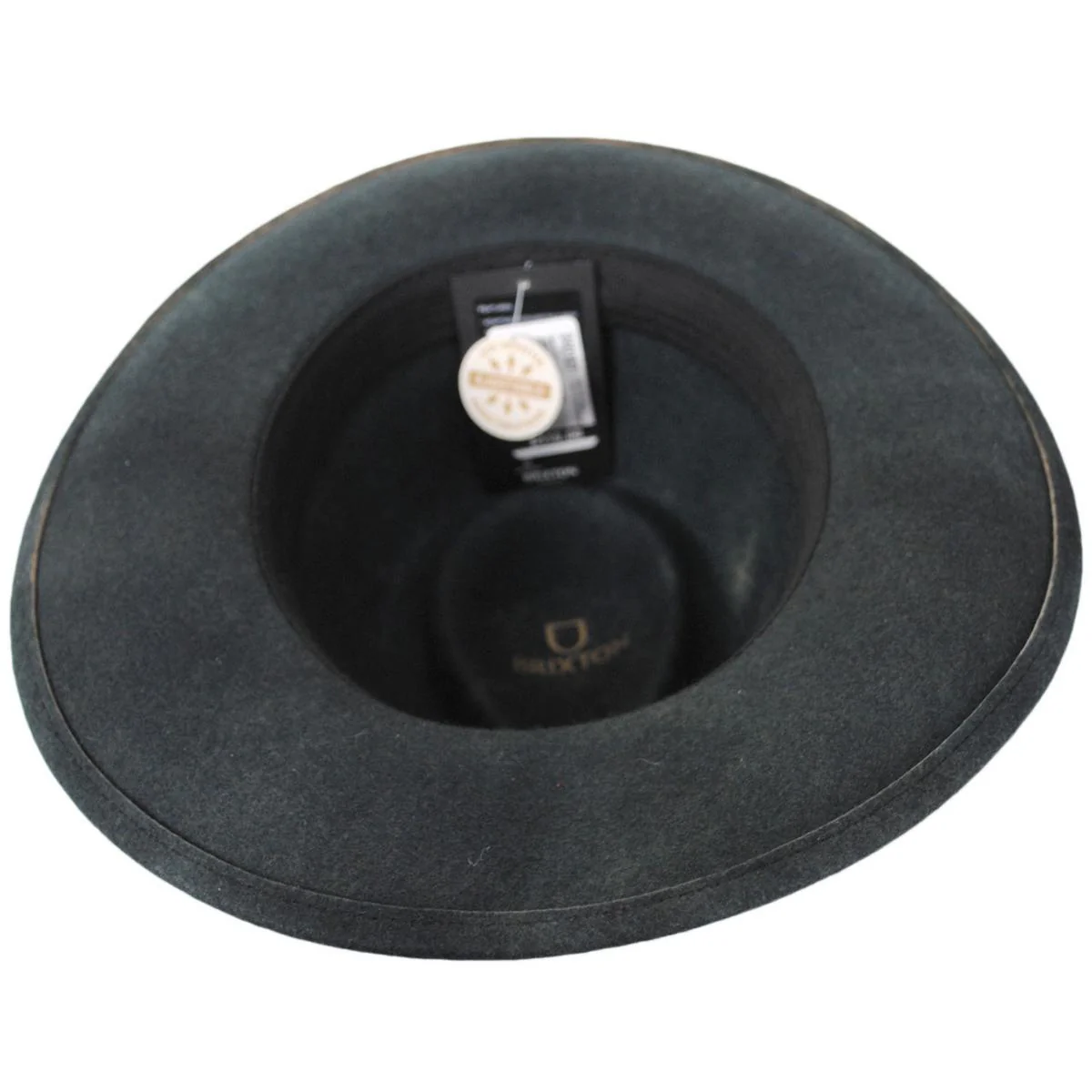 Dayton Convertabrim Wool Felt Rancher Fedora Hat - Black Worn Wash - FINAL SALE - Image 4