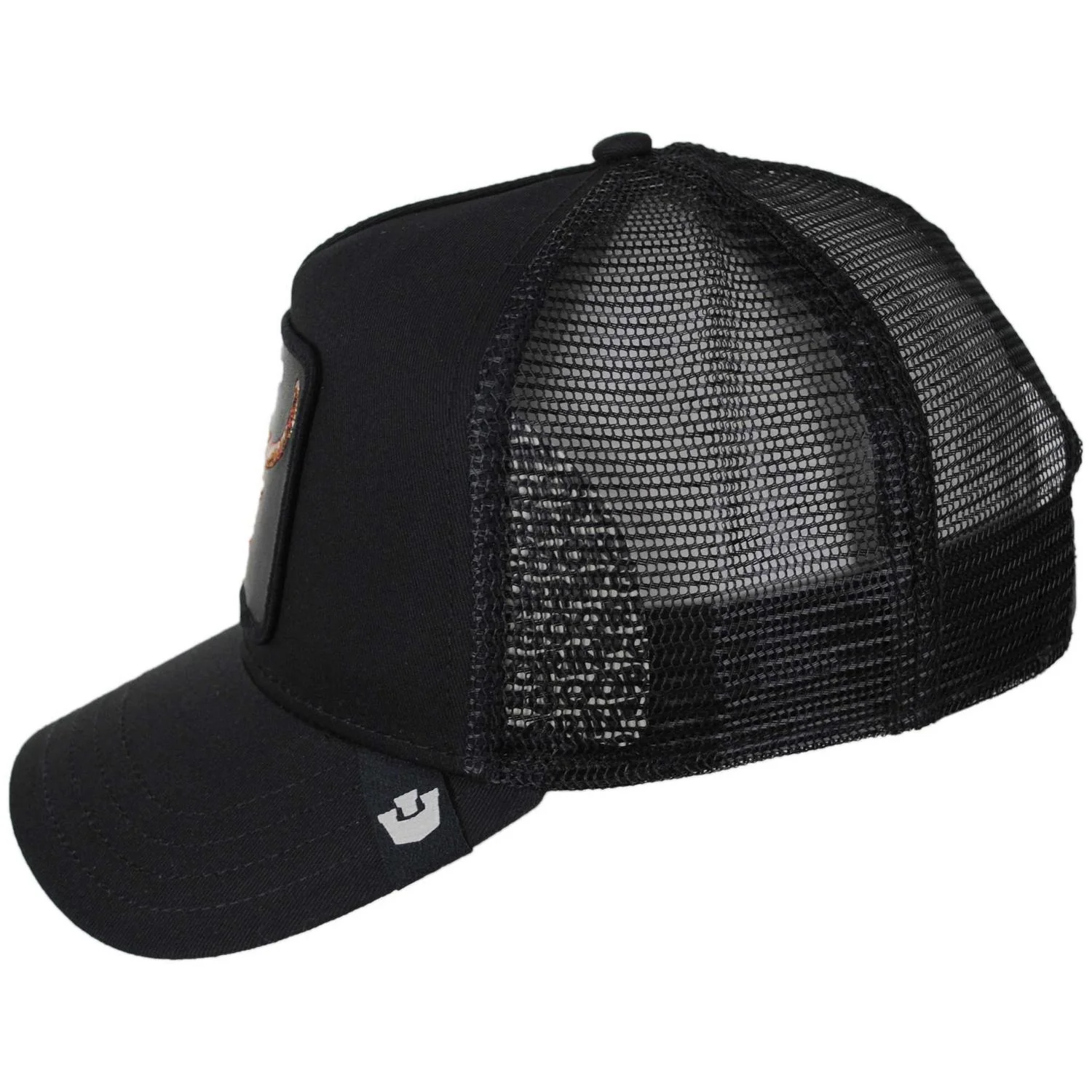 Dead Skull Mesh Trucker Snapback Baseball Cap - Image 3
