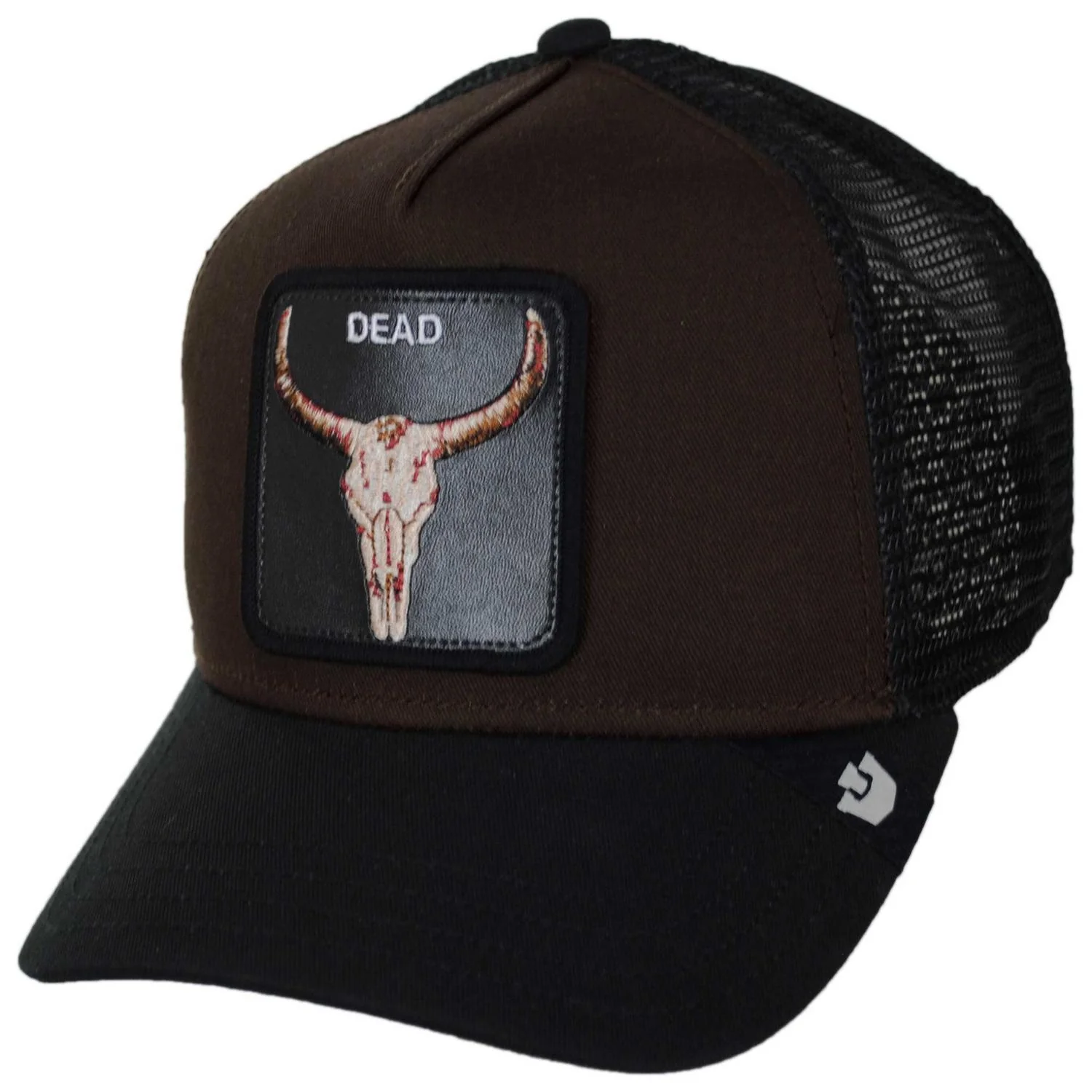 Dead Skull Mesh Trucker Snapback Baseball Cap - Image 5