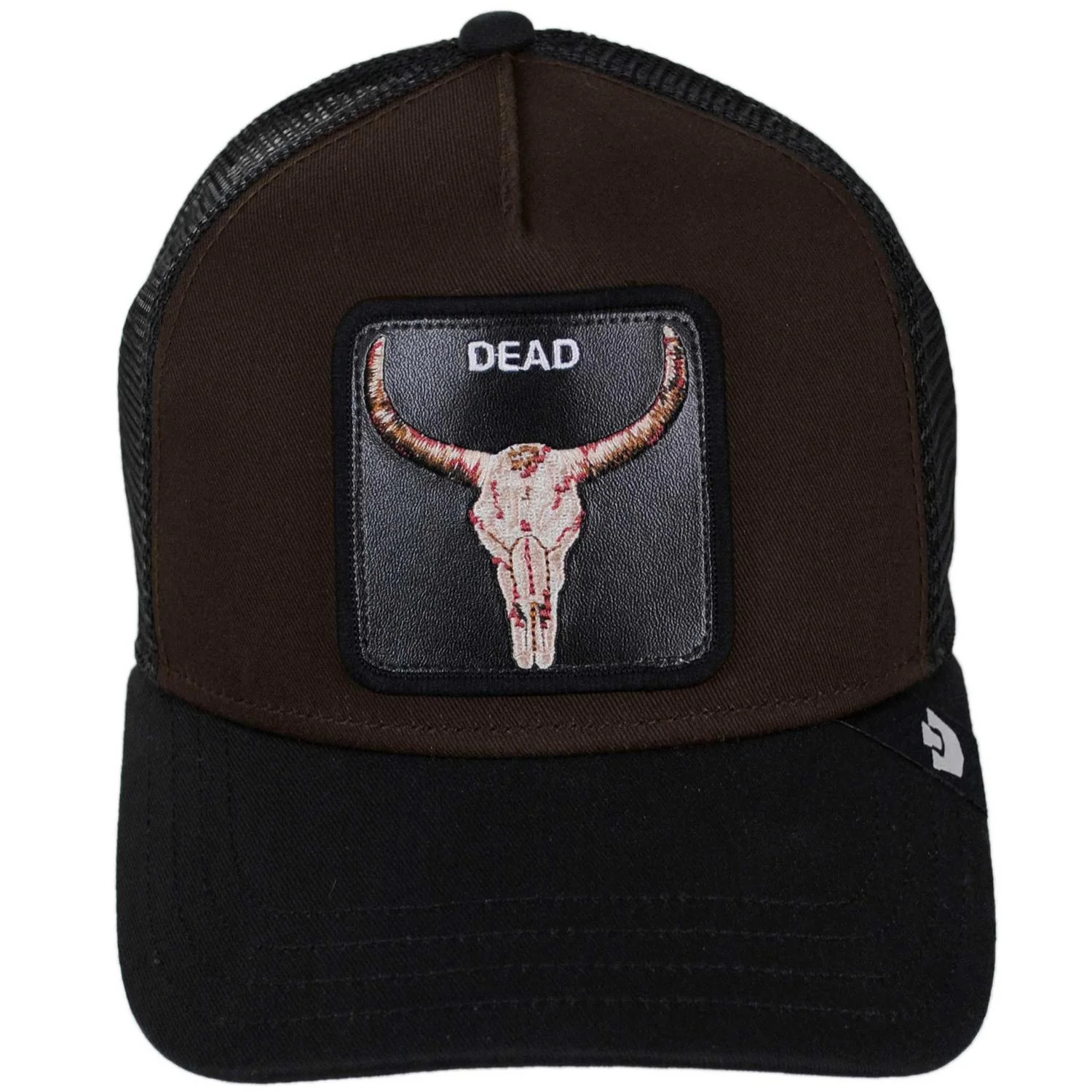 Dead Skull Mesh Trucker Snapback Baseball Cap - Image 6