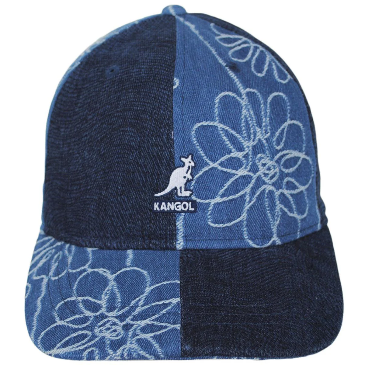 Denim Mashup Strapback Baseball Cap Dad Hat - Image 2
