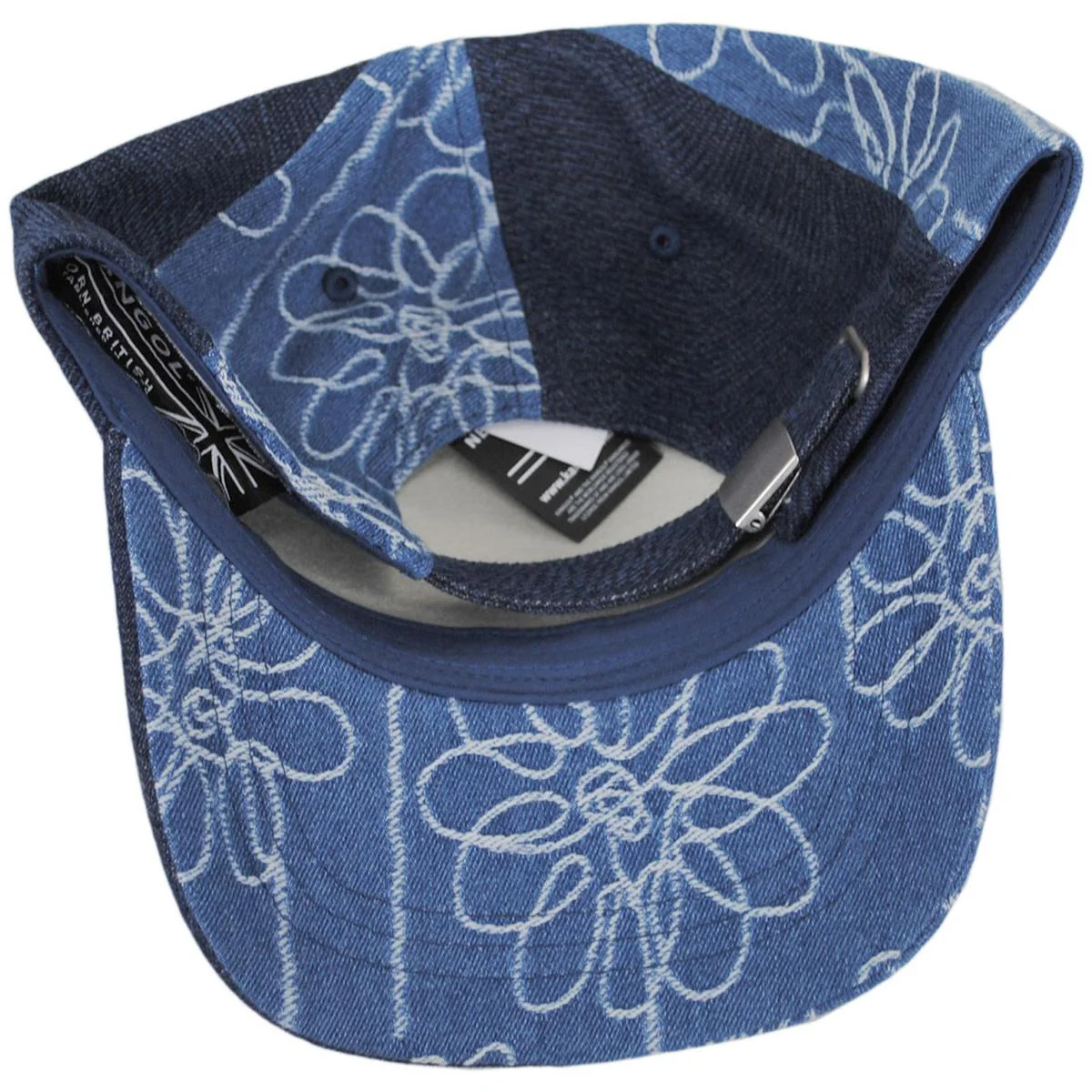 Denim Mashup Strapback Baseball Cap Dad Hat - Image 4