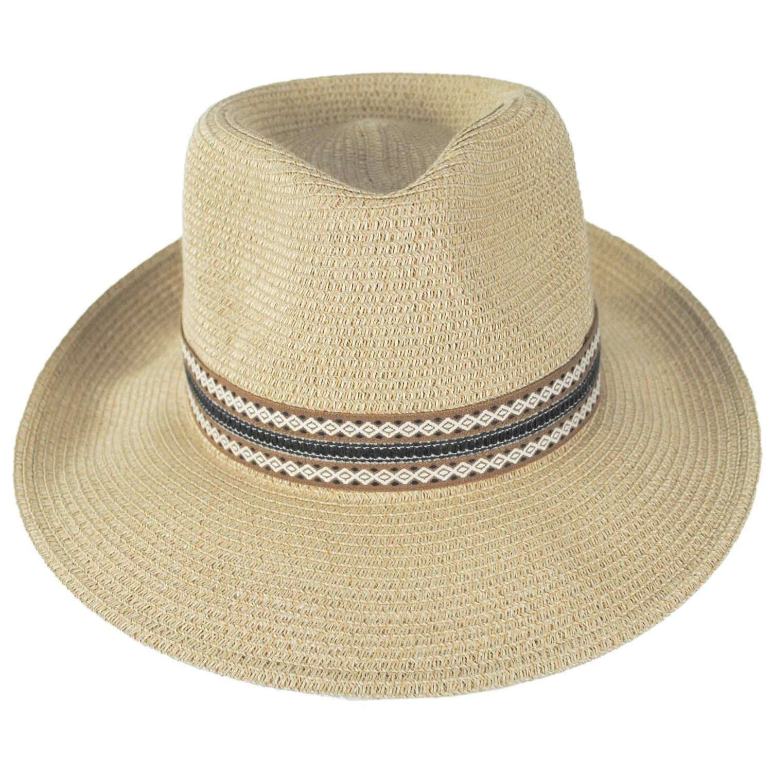 Deven Braided Toyo Straw Fedora Hat - Image 6