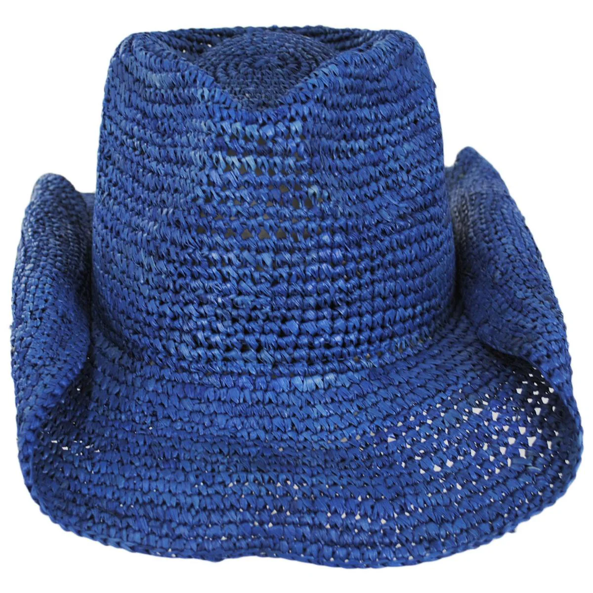 Diano Crochet Raffia Straw Western Hat - Image 2
