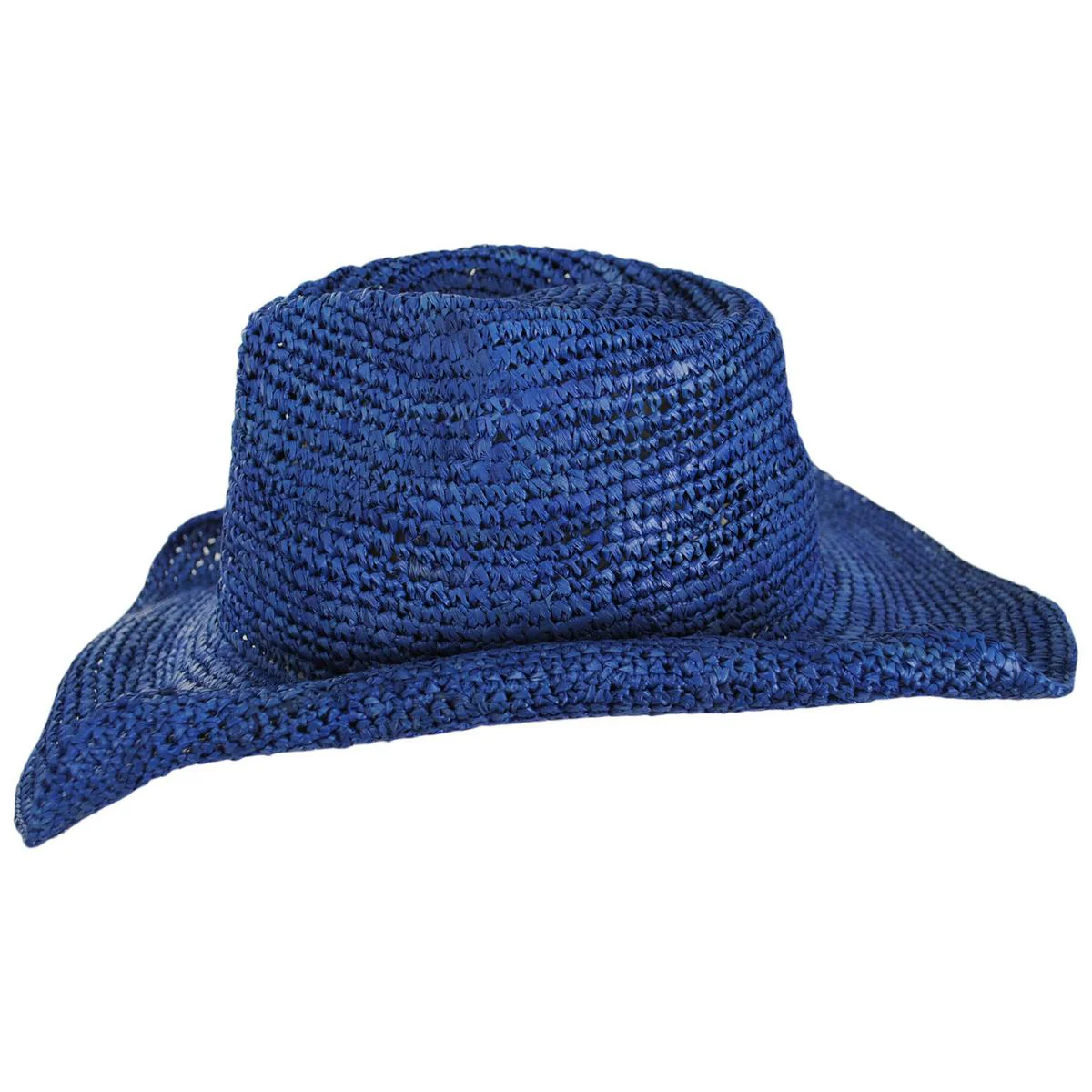 Diano Crochet Raffia Straw Western Hat - Image 3