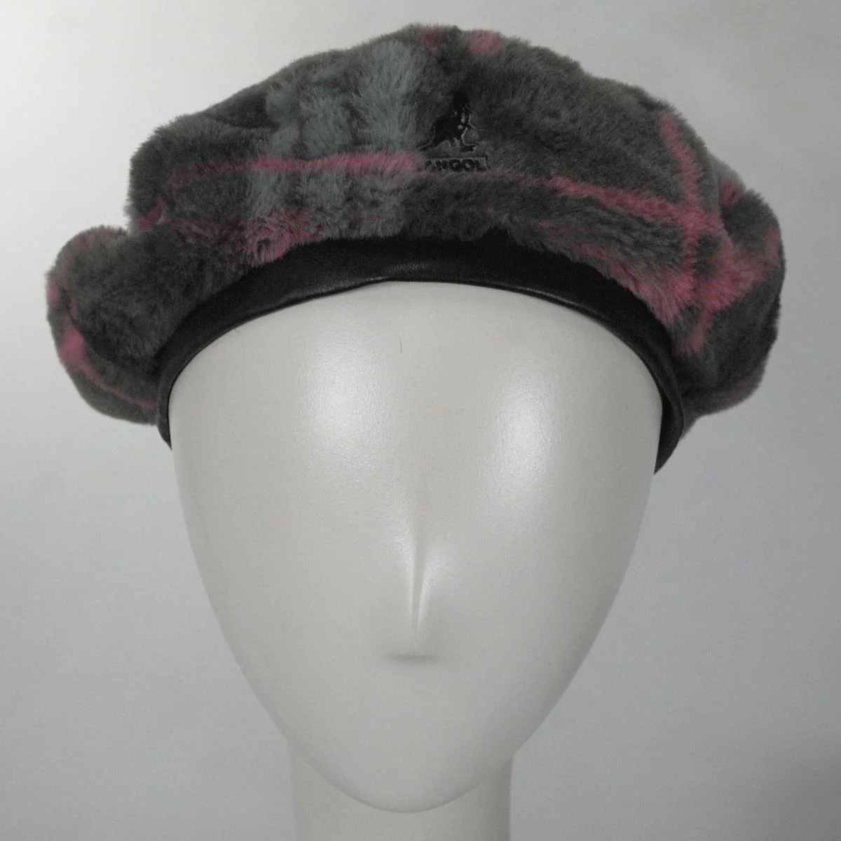 Faux Fur Plaid Beret - FINAL SALE - Image 2