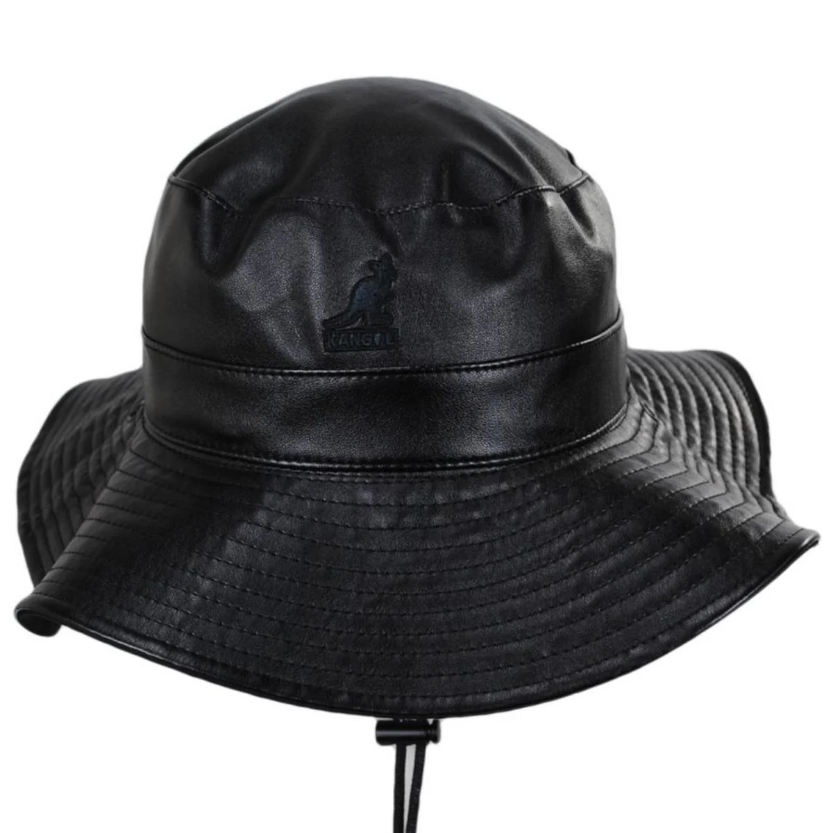 Reversible Faux Leather Bucket Hat - Image 2