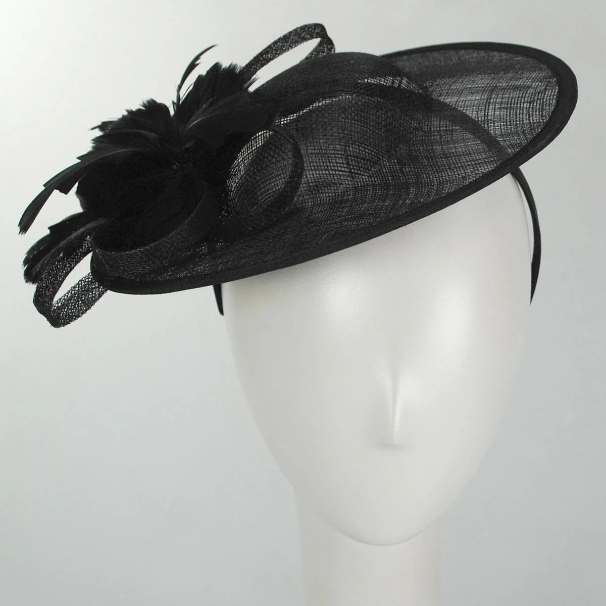 Feather Flower Dish Sinamay Straw Fascinator Hat - Image 6