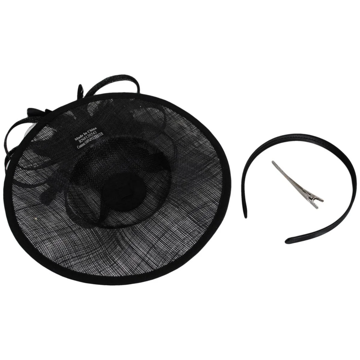 Feather Flower Dish Sinamay Straw Fascinator Hat - Image 8