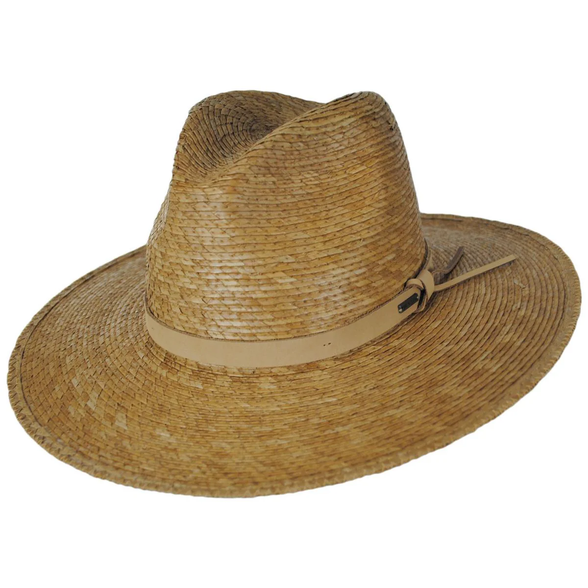 Field Proper Palm Straw Fedora Hat - Tan/Tan