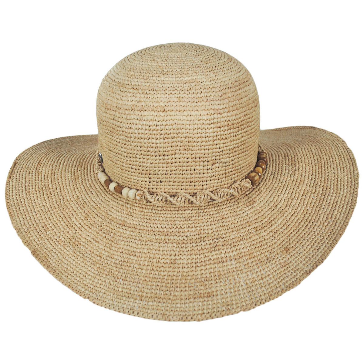Fiesta Island Raffia Crochet Straw Swinger Sun Hat - Image 2