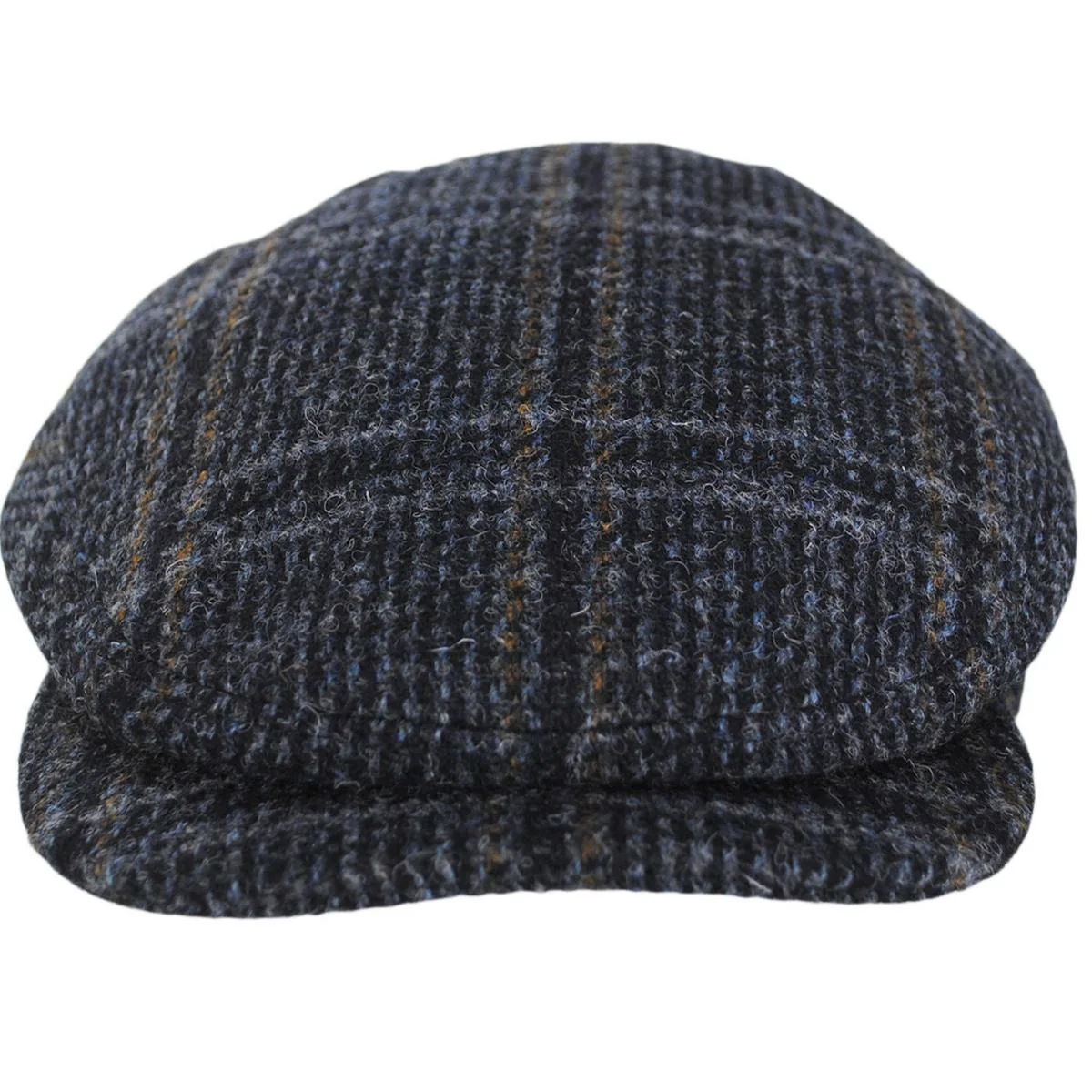 Finsbay Harris Tweed Wool Overcheck Houndstooth Ivy Cap - Image 2