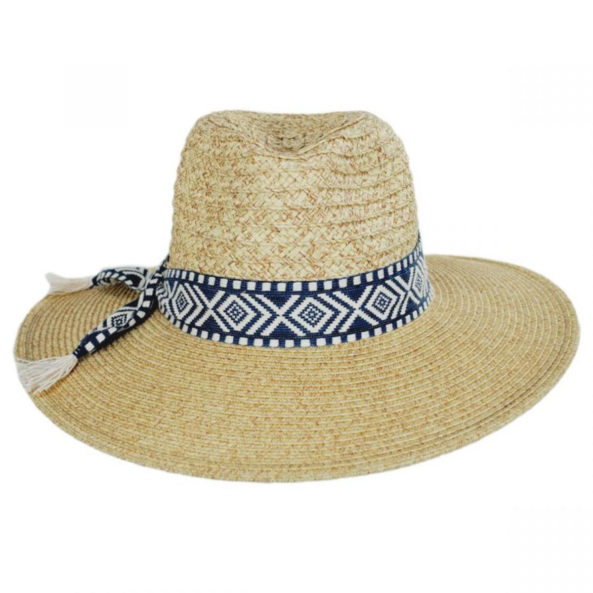Florentino Toyo Straw Blend Safari Fedora Hat - Image 10