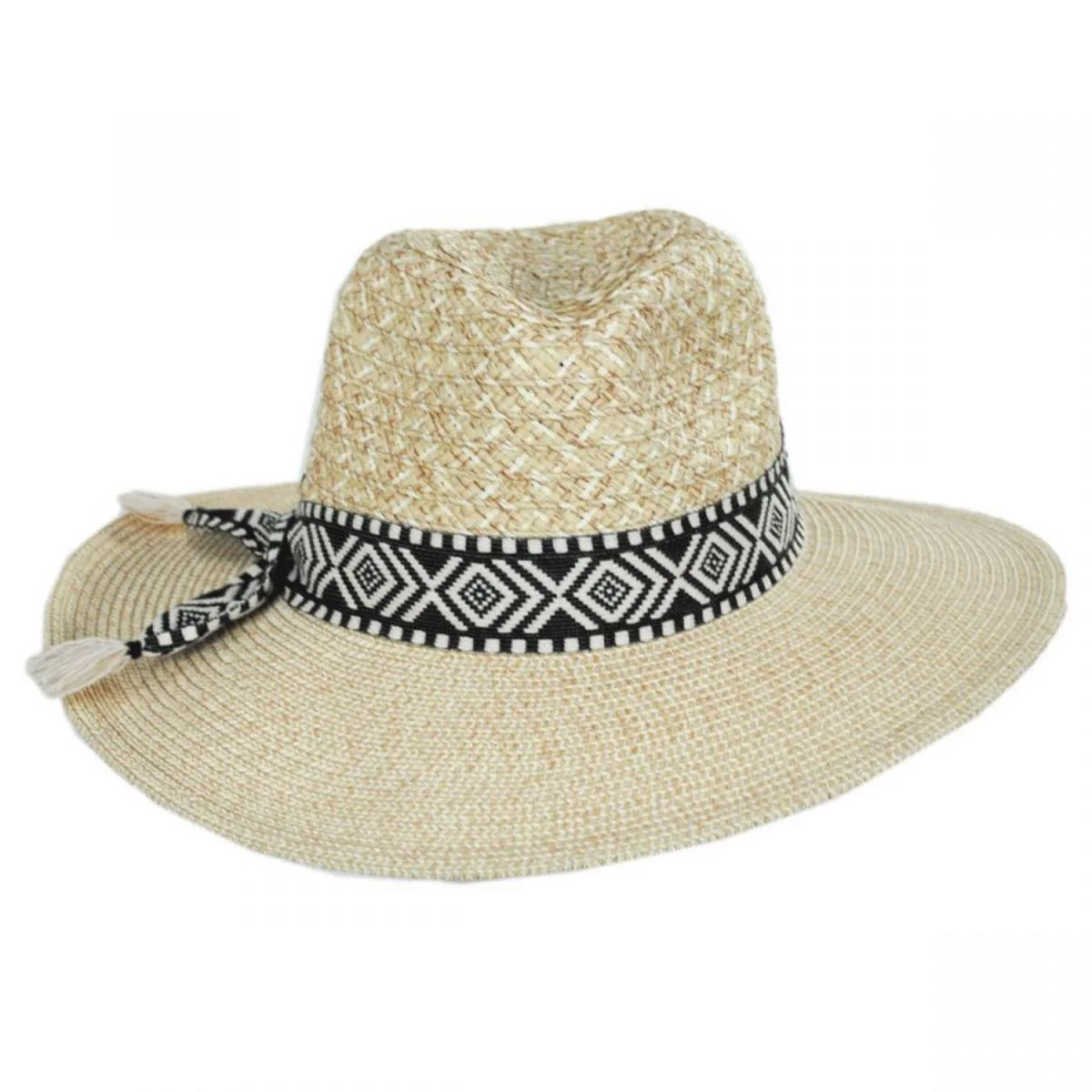Florentino Toyo Straw Blend Safari Fedora Hat - Image 2