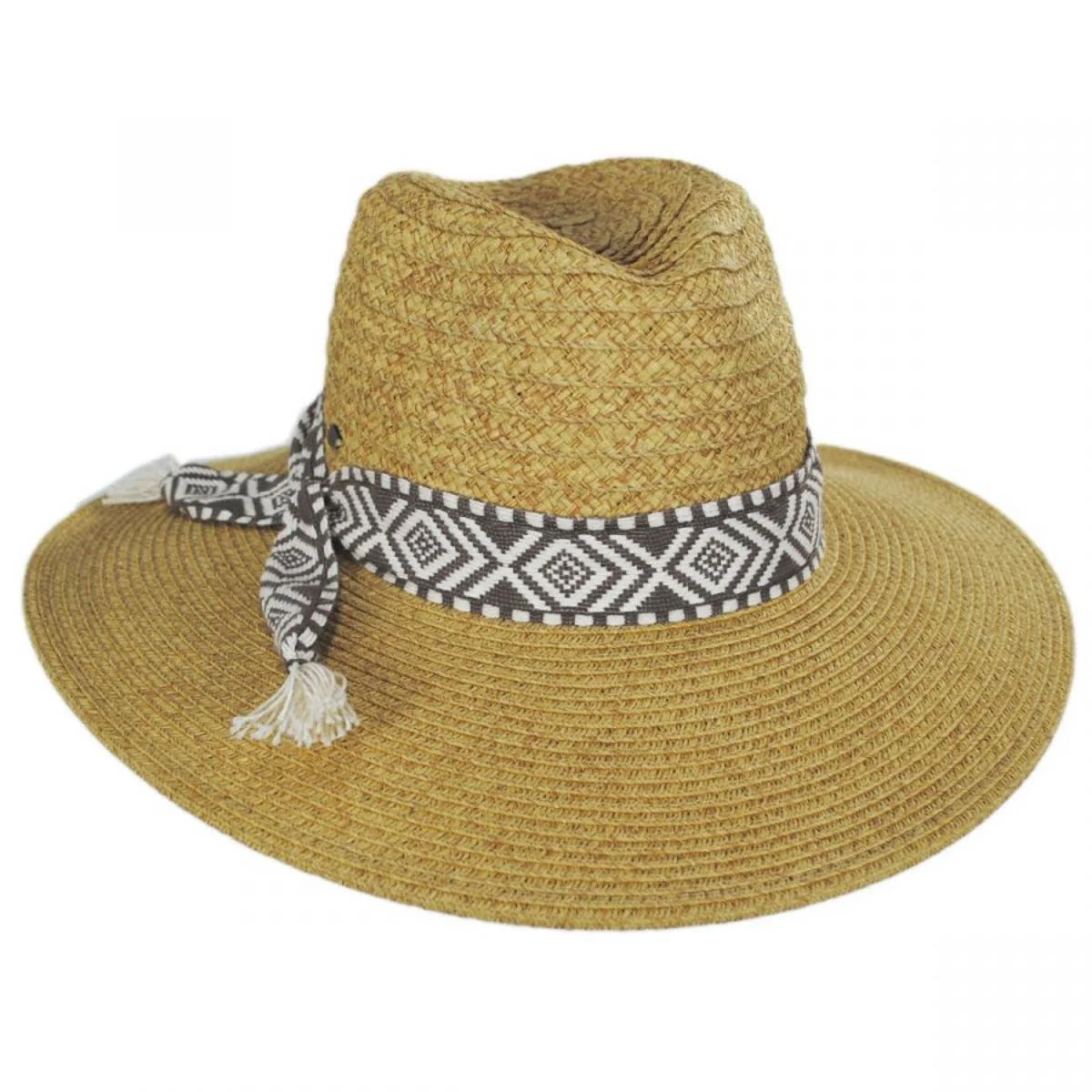 Florentino Toyo Straw Blend Safari Fedora Hat - Image 5