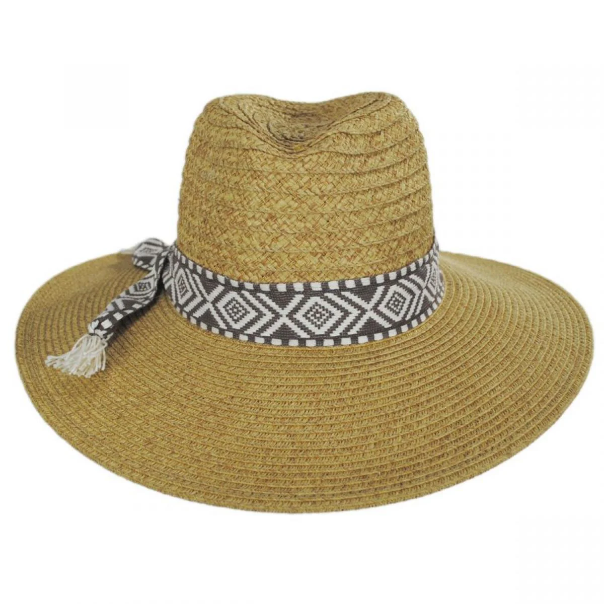Florentino Toyo Straw Blend Safari Fedora Hat - Image 6