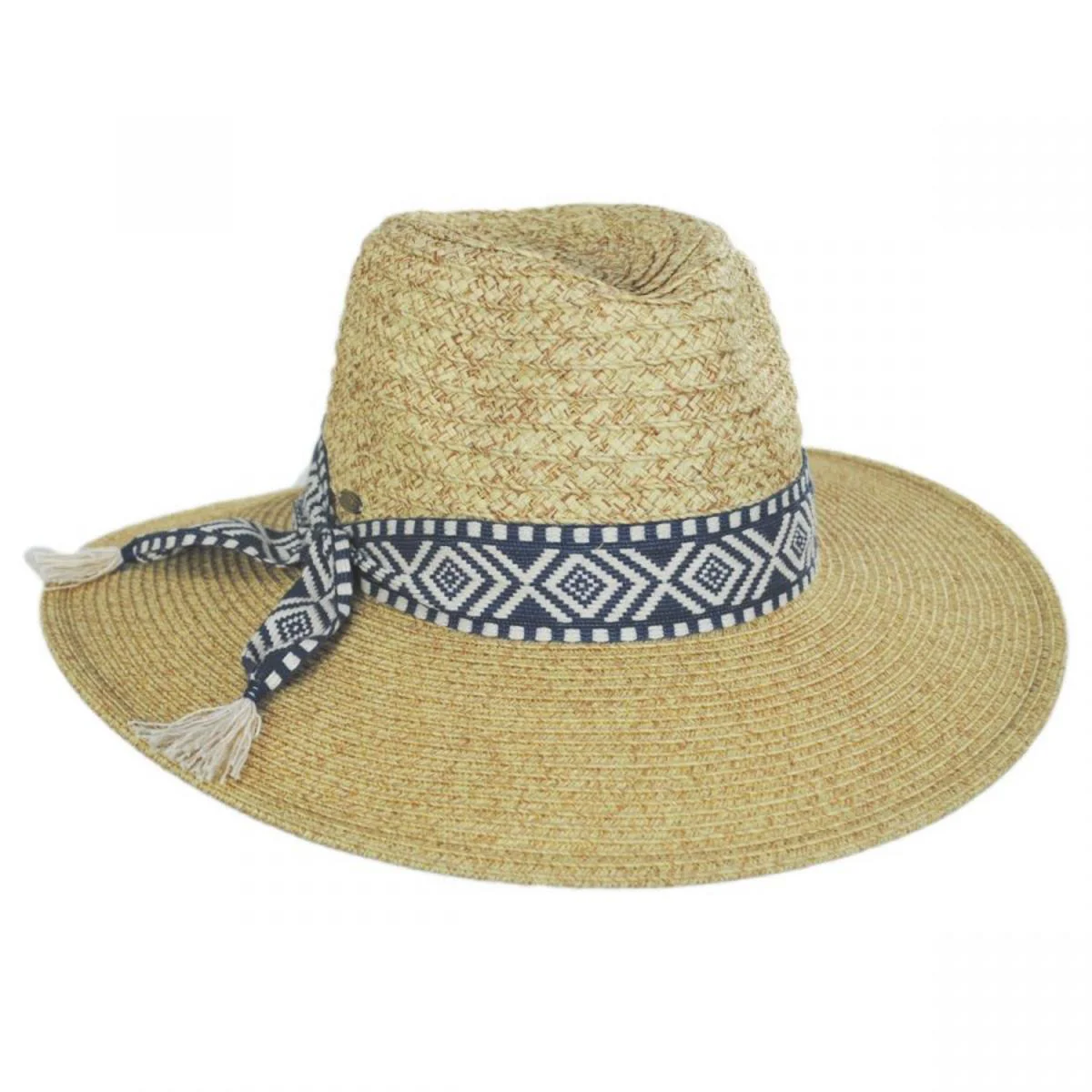 Florentino Toyo Straw Blend Safari Fedora Hat - Image 9