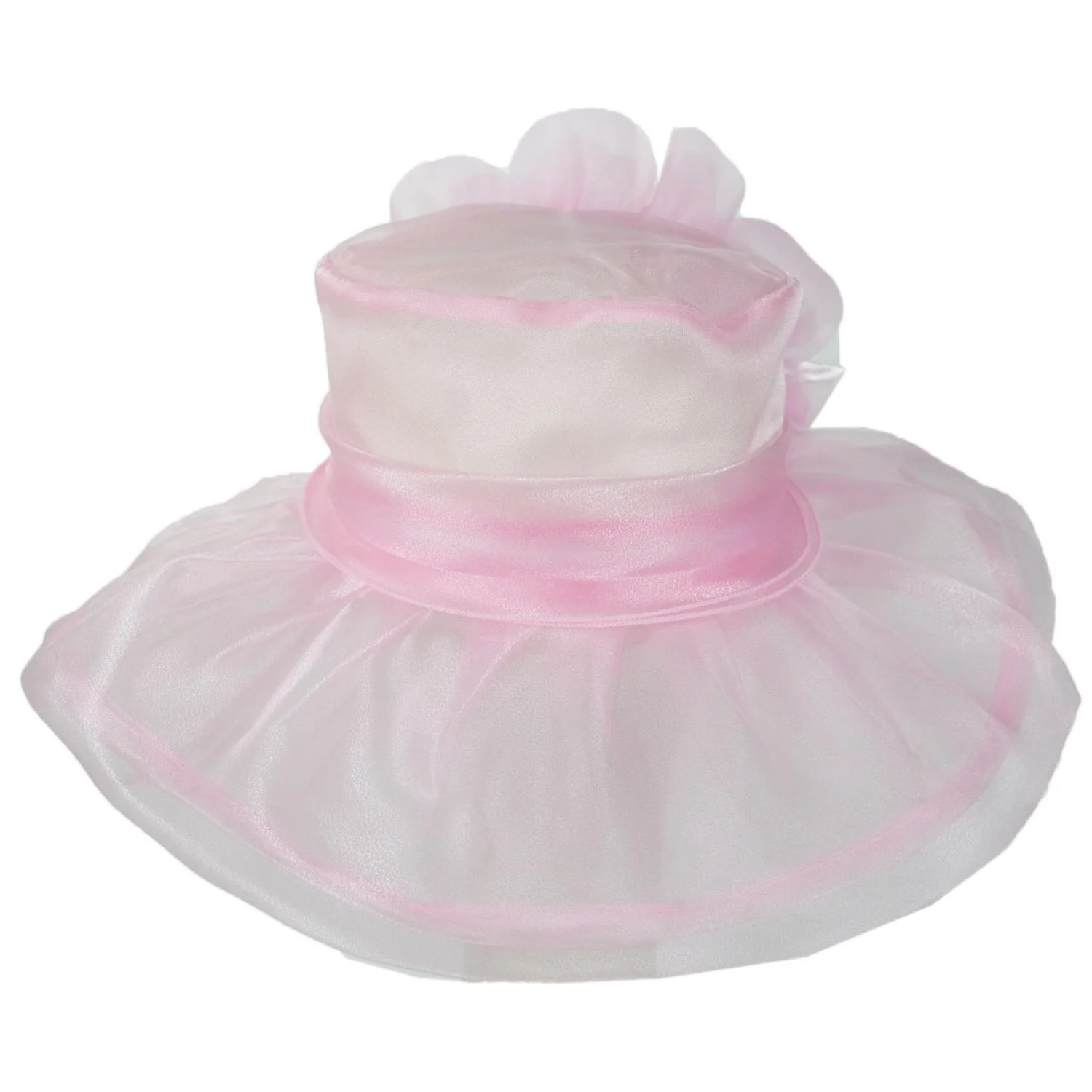 Flower Clip Organza Dress Hat - Image 21