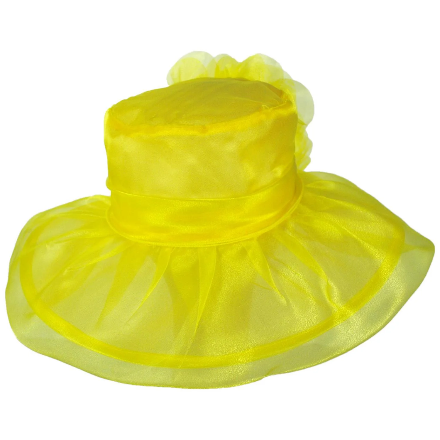 Flower Clip Organza Dress Hat - Image 6