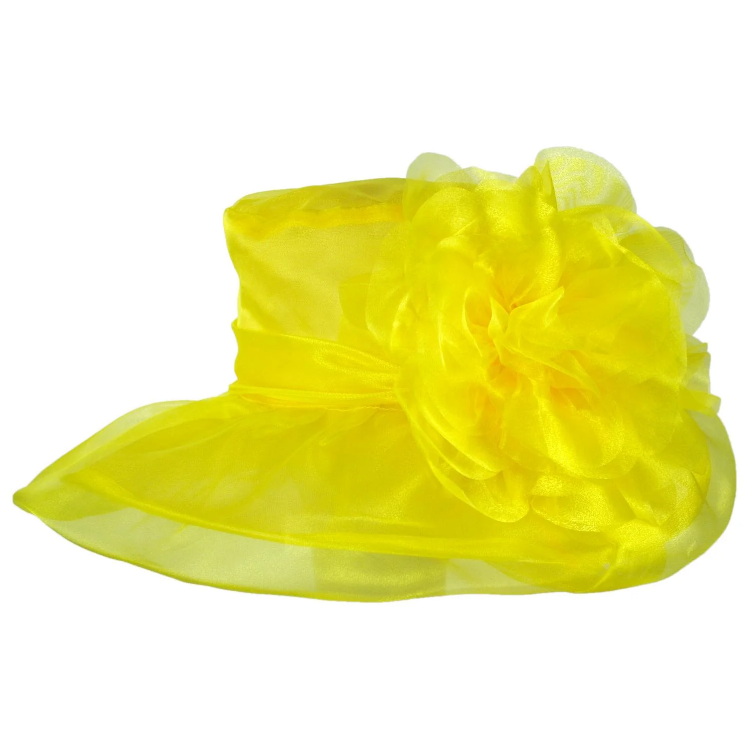 Flower Clip Organza Dress Hat - Image 8
