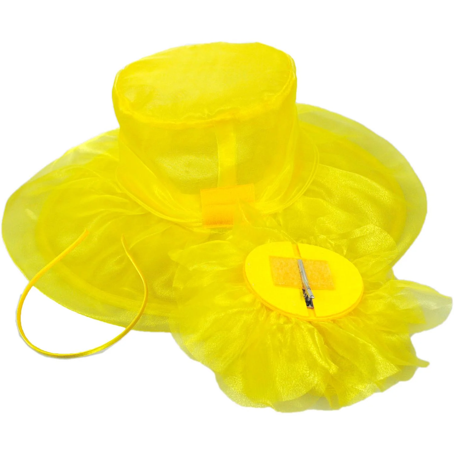 Flower Clip Organza Dress Hat - Image 9