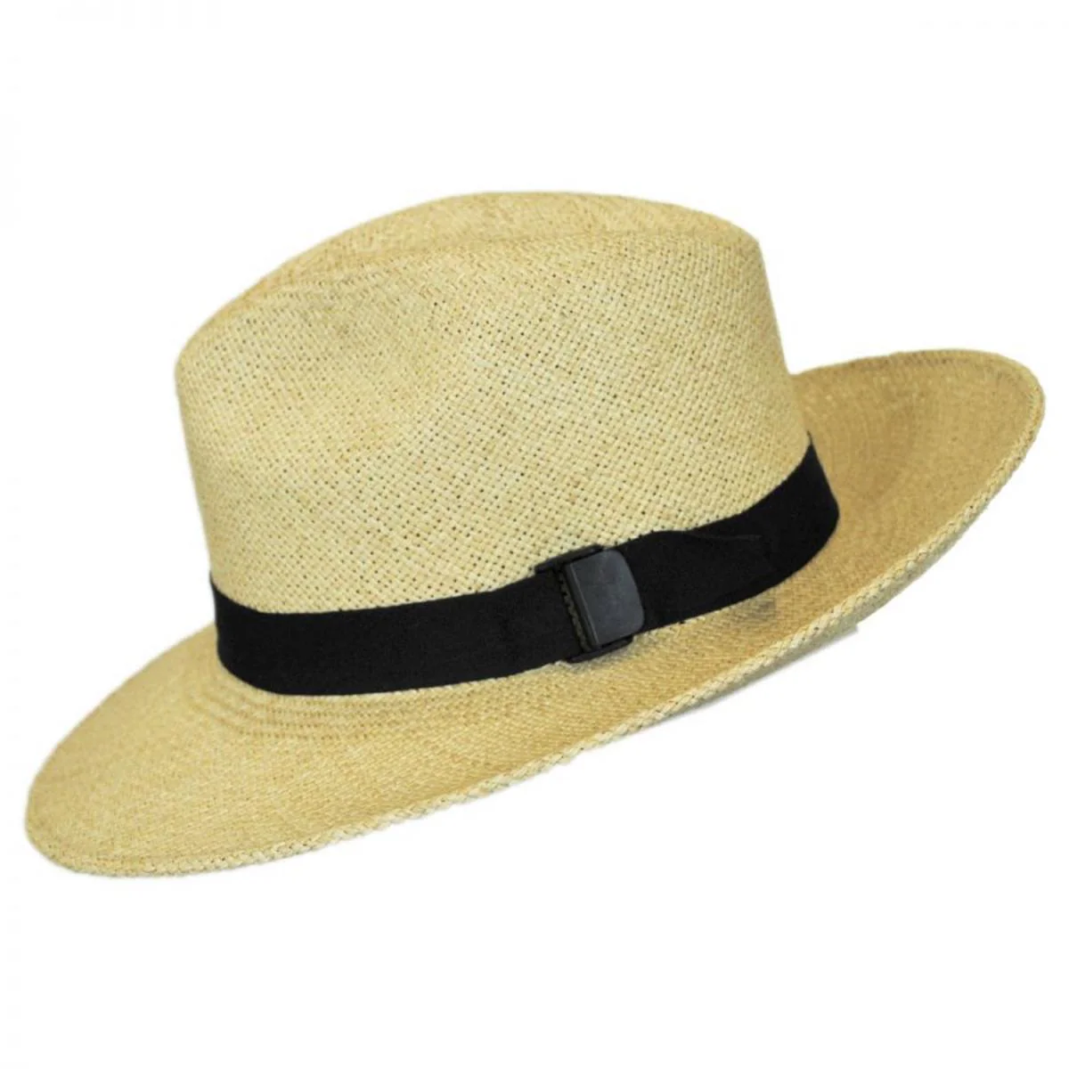 Folding Panama Straw Fedora Hat - Image 3