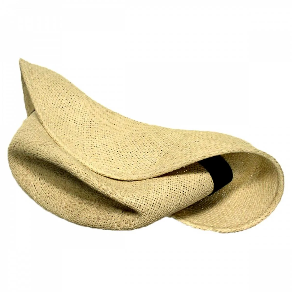 Folding Panama Straw Fedora Hat - Image 5