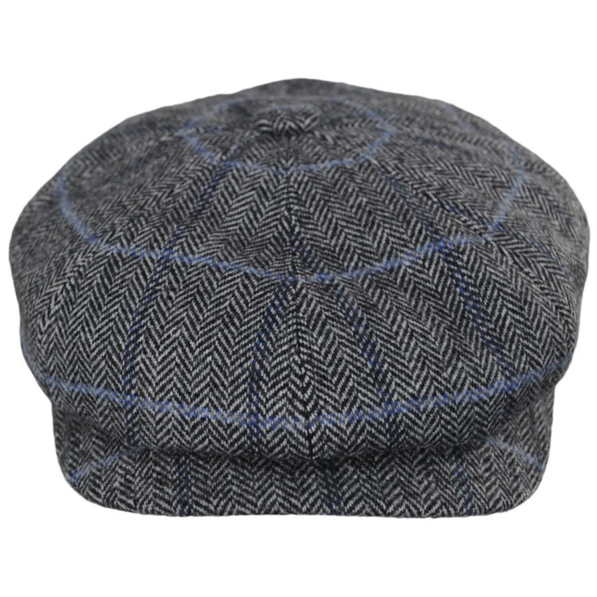 Foster Wool Herringbone Plaid Earflap Newsboy Cap - Image 2