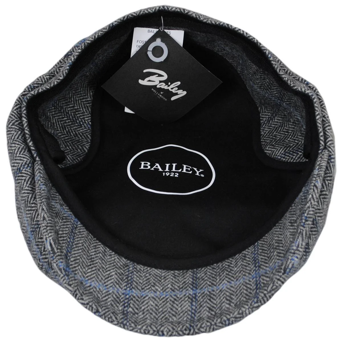Foster Wool Herringbone Plaid Earflap Newsboy Cap - Image 4