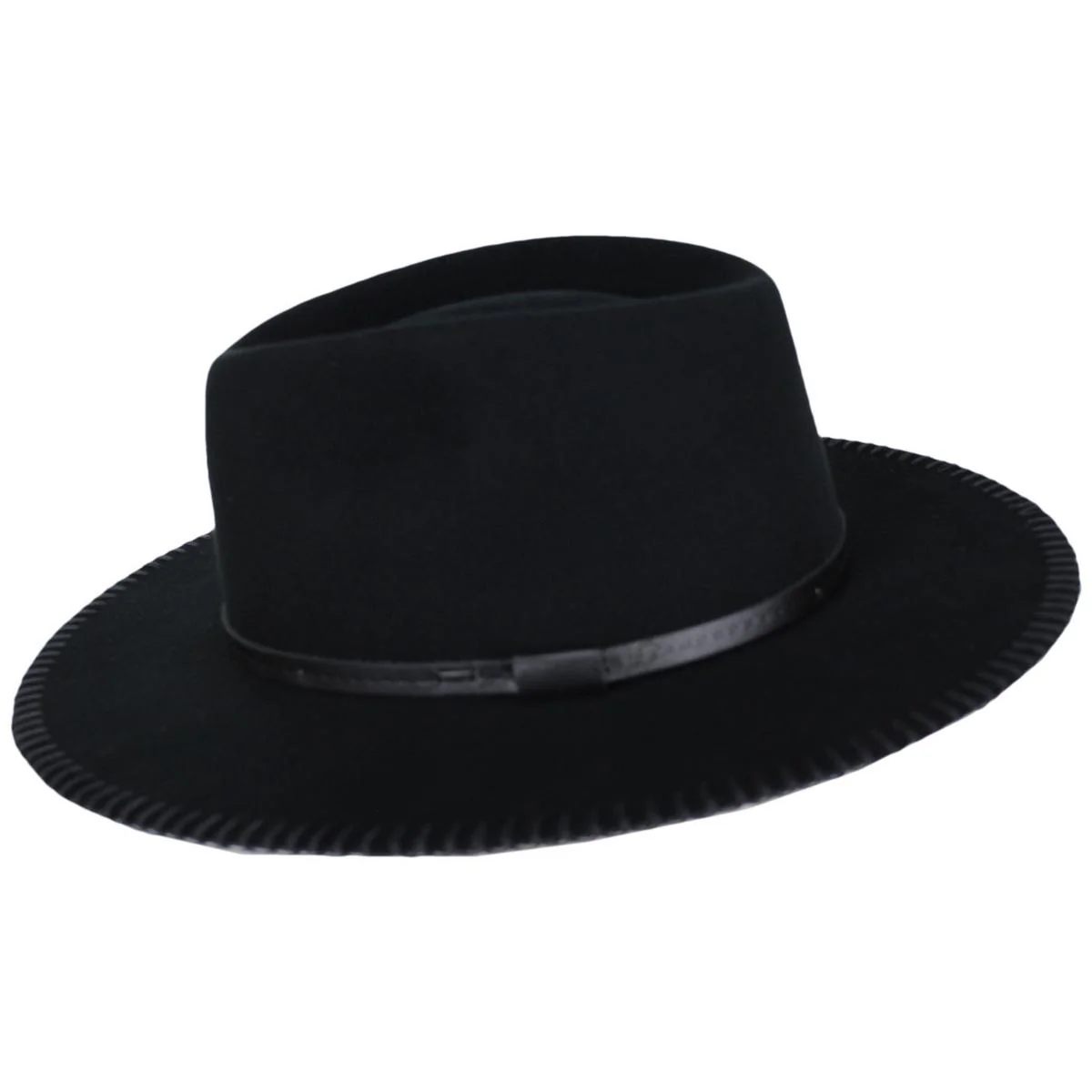 Ganon Elite Wool Felt Gambler Hat - Black - Image 2