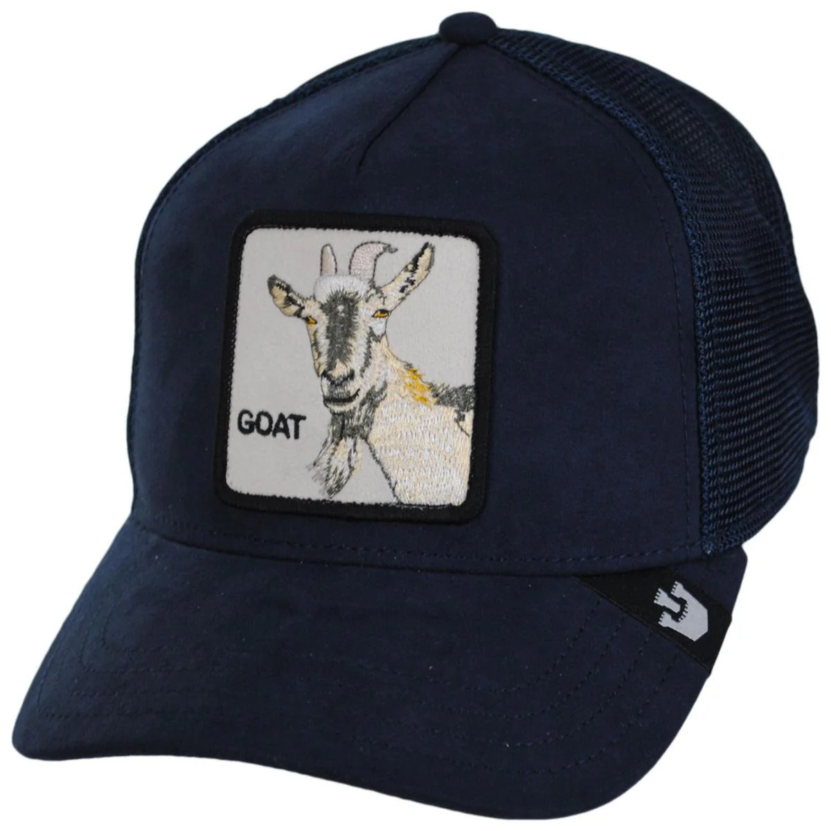 Goat Microsuede Mesh Trucker Snapback Baseball Cap