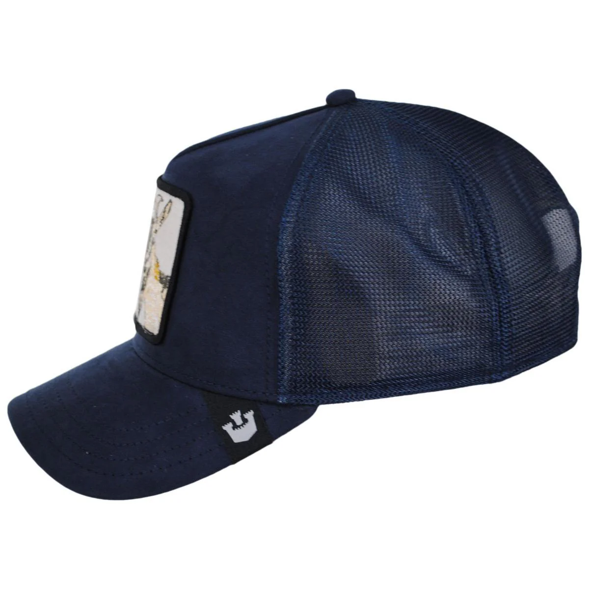 Goat Microsuede Mesh Trucker Snapback Baseball Cap - Image 3
