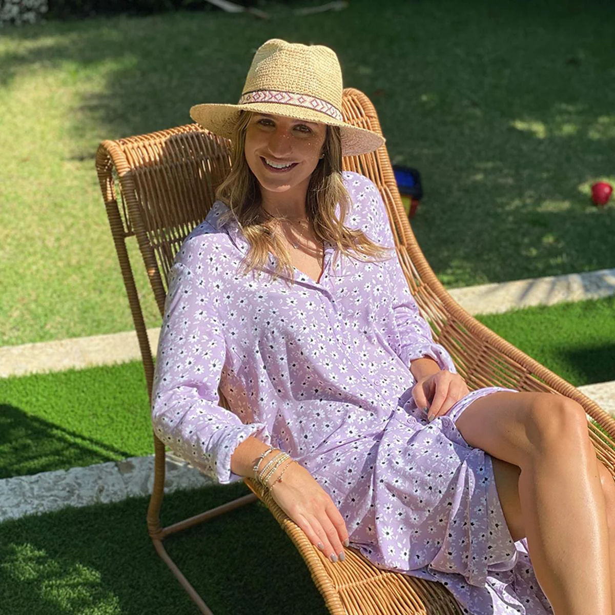 Hailey Raffia Crochet Straw Fedora Hat - Image 6