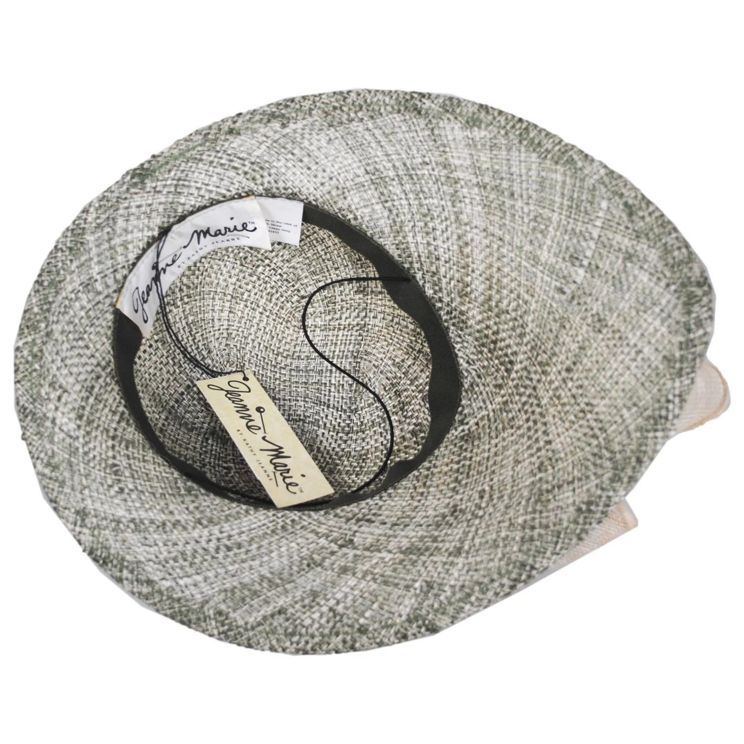 Hat Pin and Swirls Tweed Ramie-Sisal Straw Dress Hat - Image 4