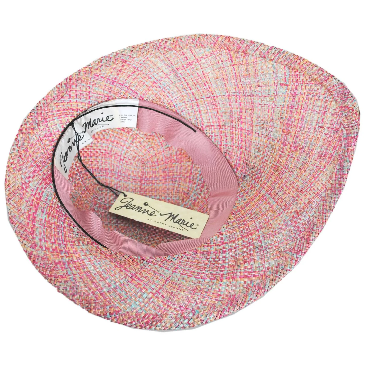 Hat Pin and Swirls Tweed Ramie-Sisal Straw Dress Hat - Image 8
