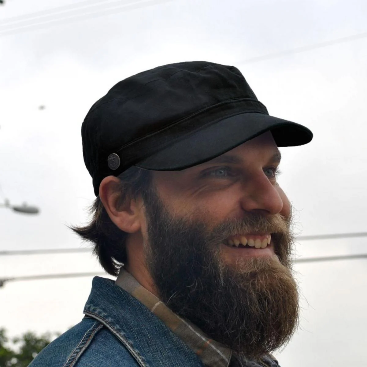 Herringbone Cotton Cadet Cap - Image 9
