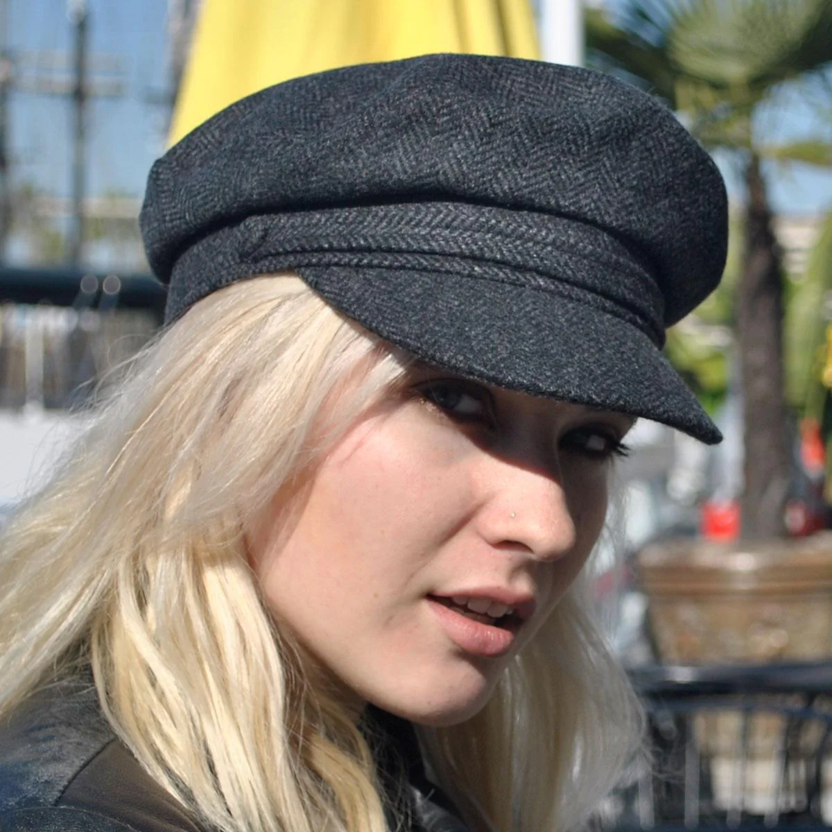 Herringbone Wool Blend Fiddler's Cap - Image 3
