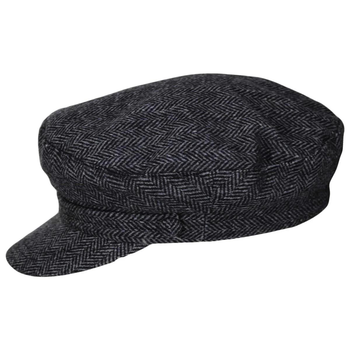 Herringbone Wool Blend Fiddler's Cap - Image 5