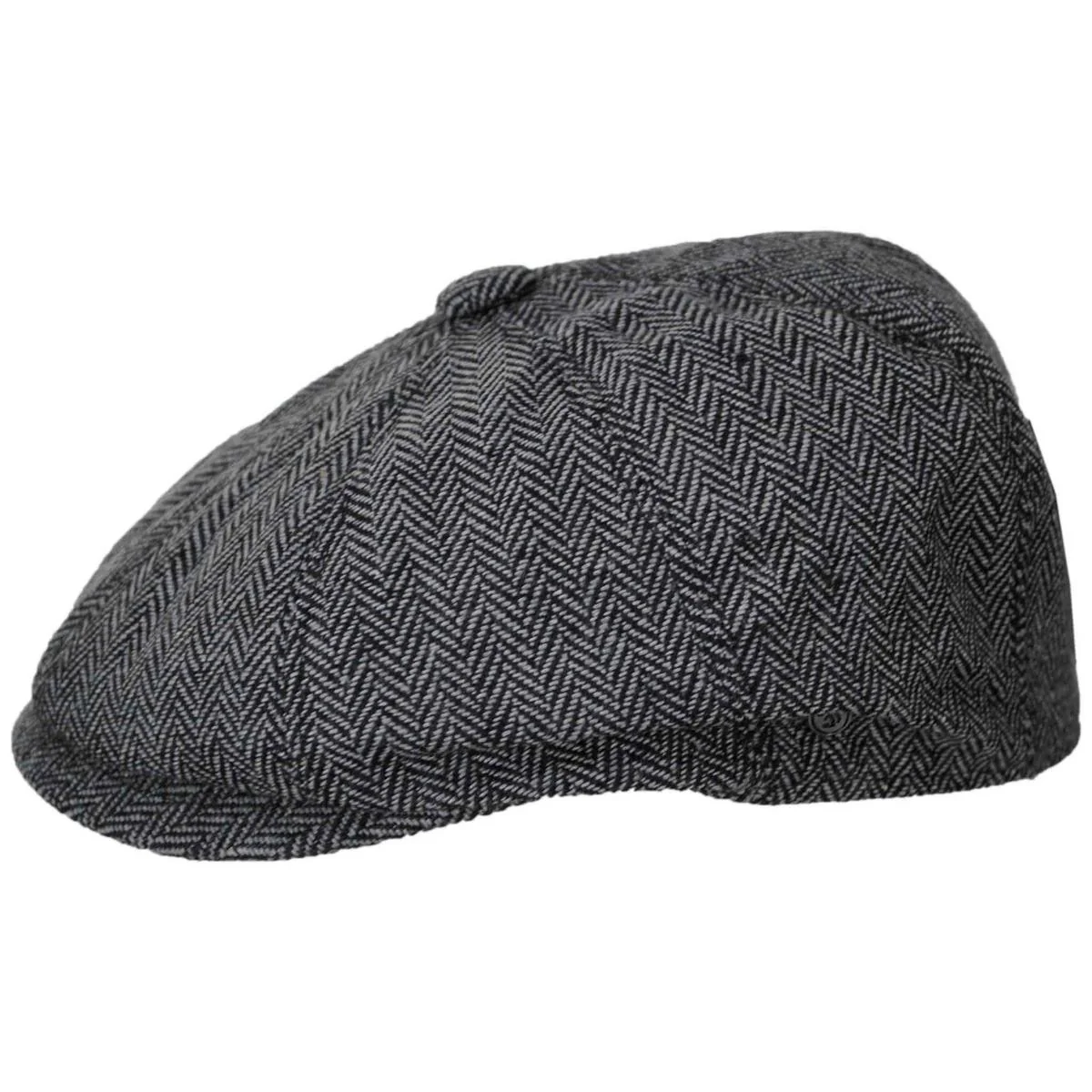 Herringbone Wool Blend Newsboy Cap - Image 8