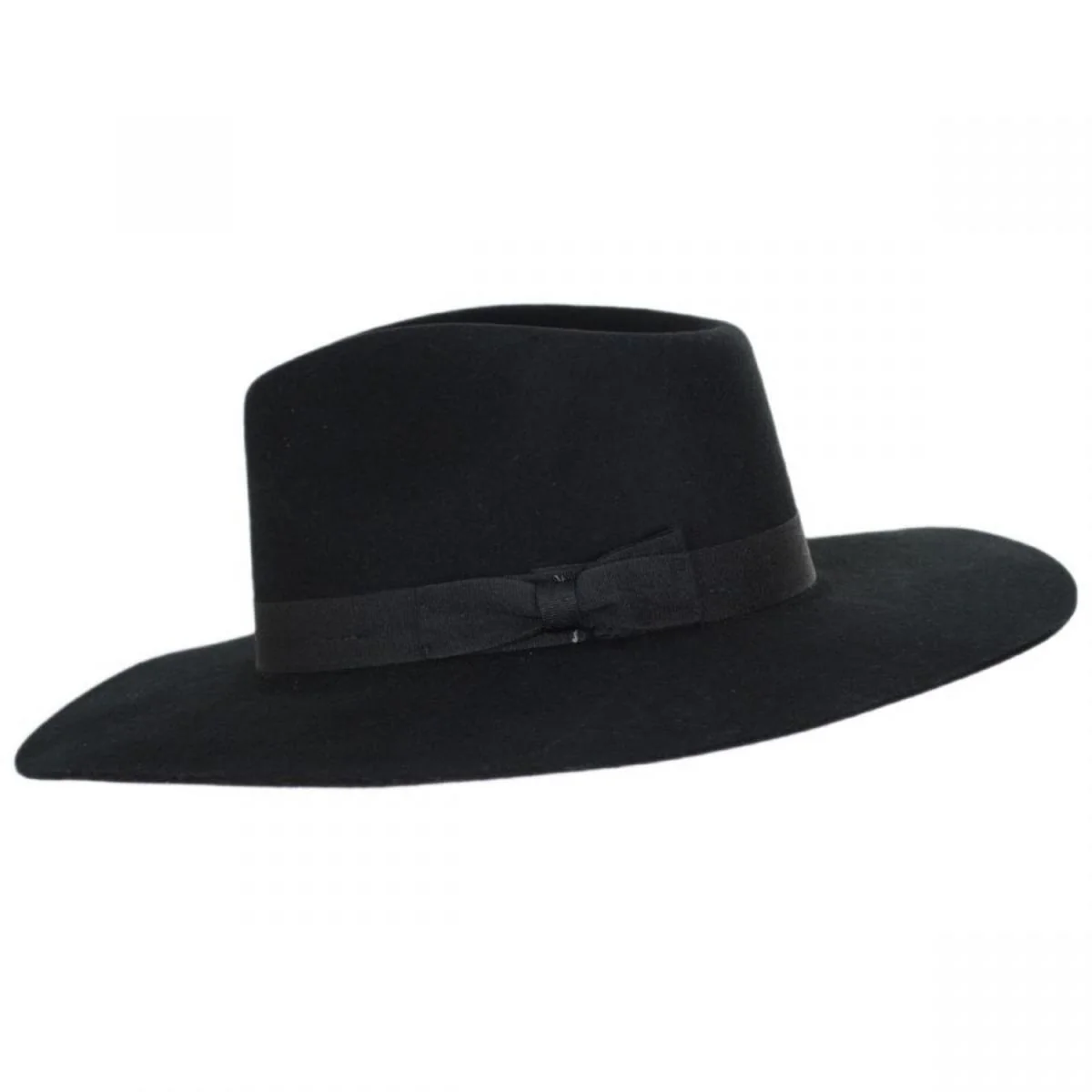 Highway Wide Brim Wool Felt Fedora Hat - Standard Colors - Image 8