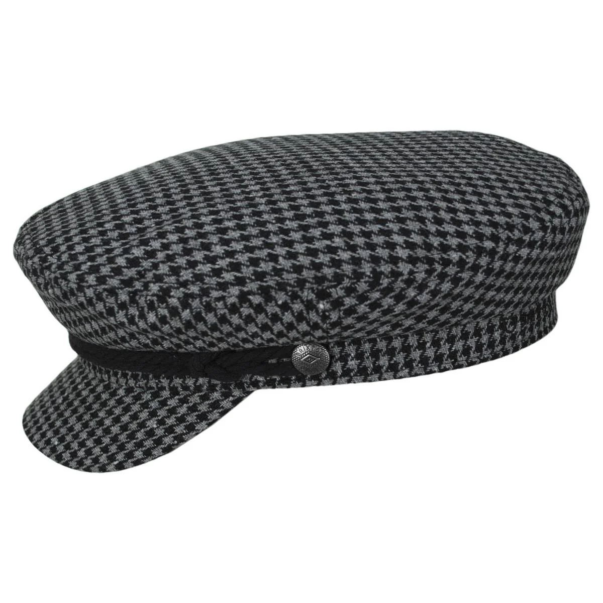Houndstooth Tweed Fabric Fiddler Cap - FINAL SALE - Image 3
