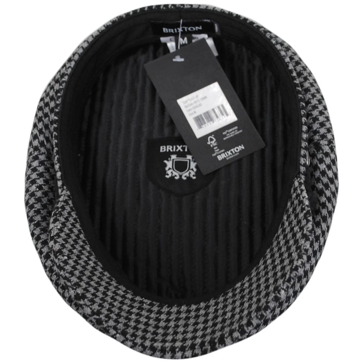 Houndstooth Tweed Fabric Fiddler Cap - FINAL SALE - Image 4