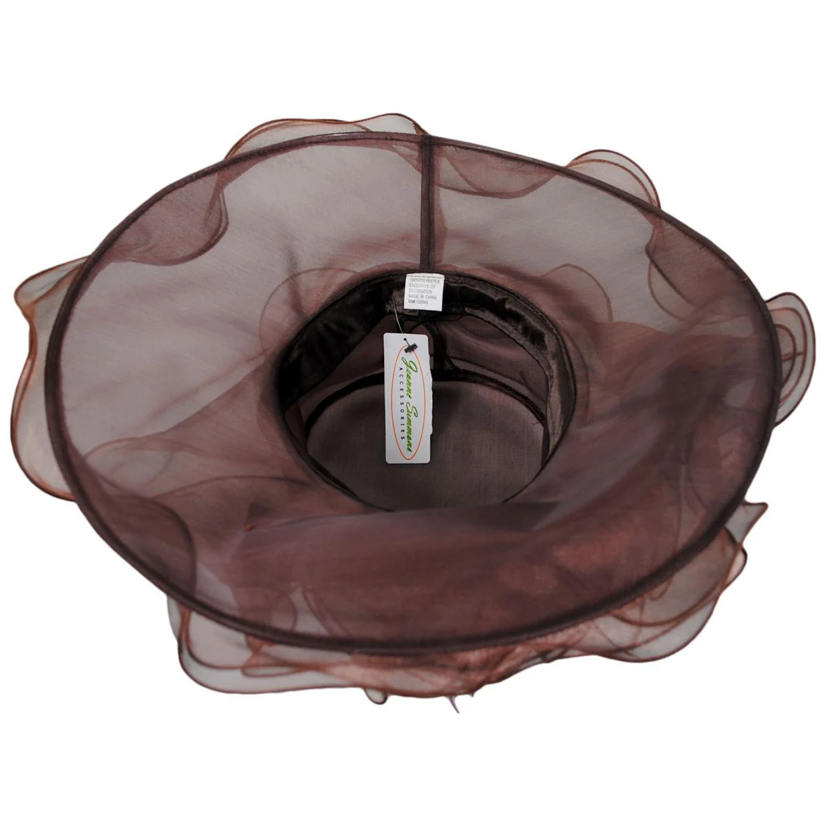 Iridescent Organza Boater Hat - Image 4