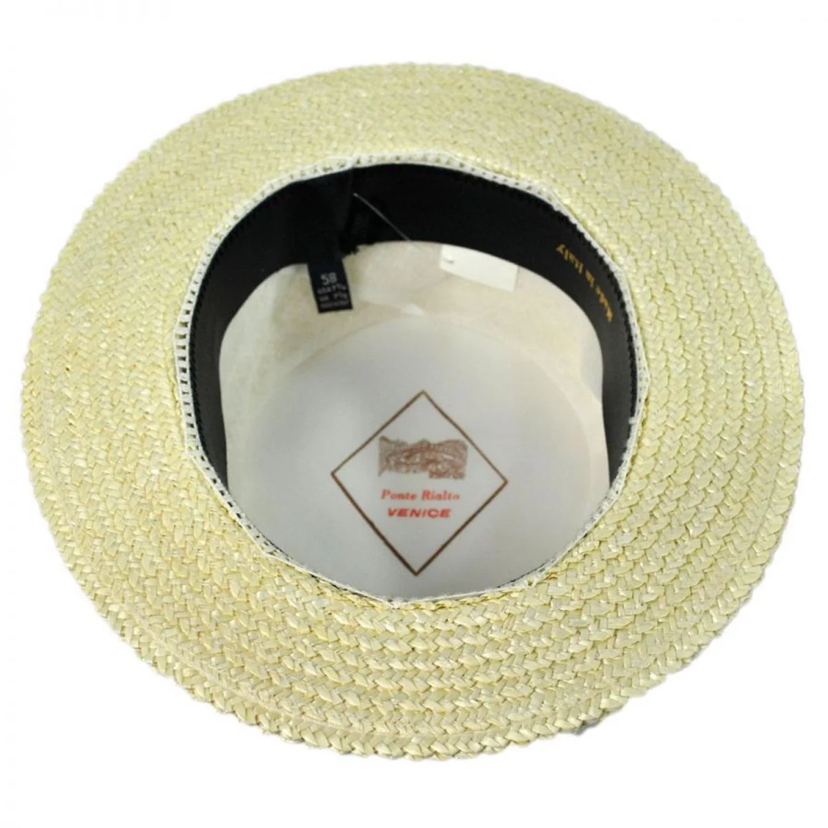 Italian Straw Skimmer Hat - Image 4