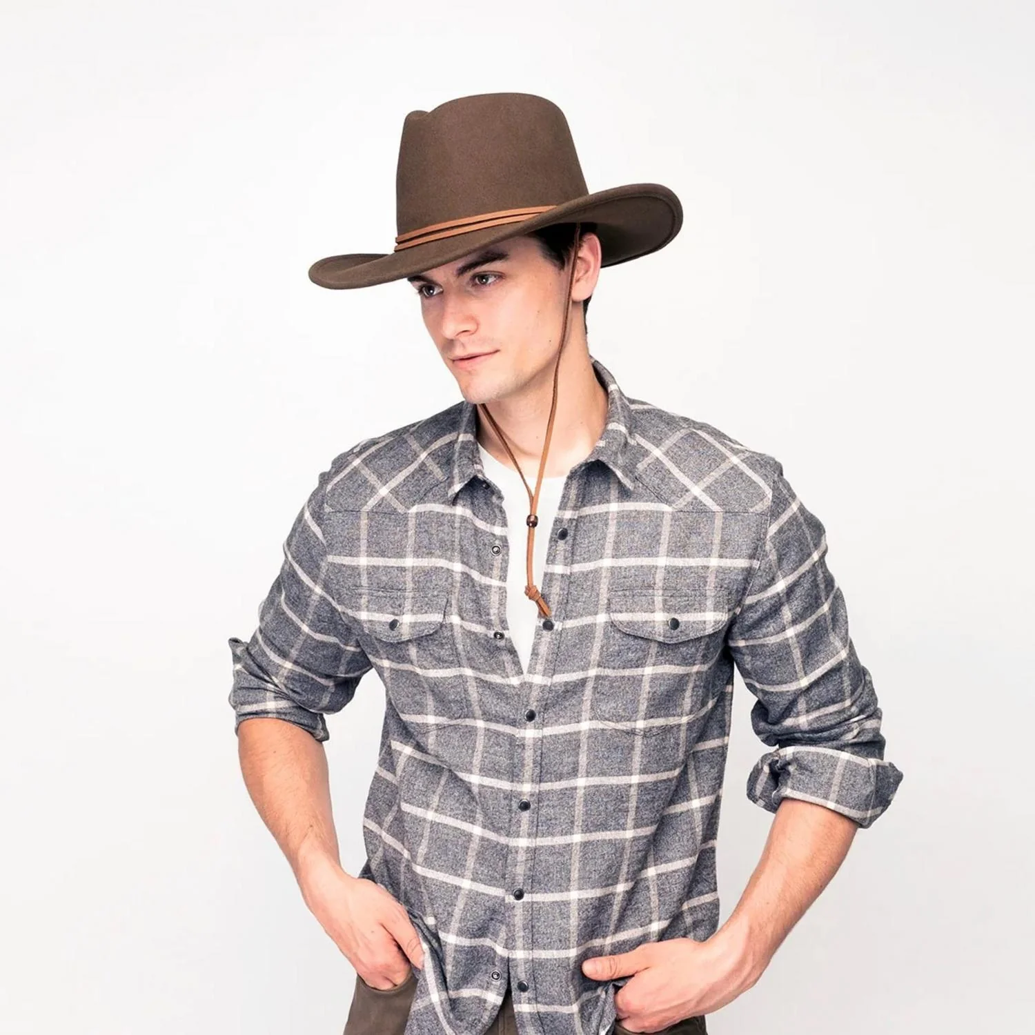 Joe Eder Crushable Wool LiteFelt Earflap Western Hat - Image 15