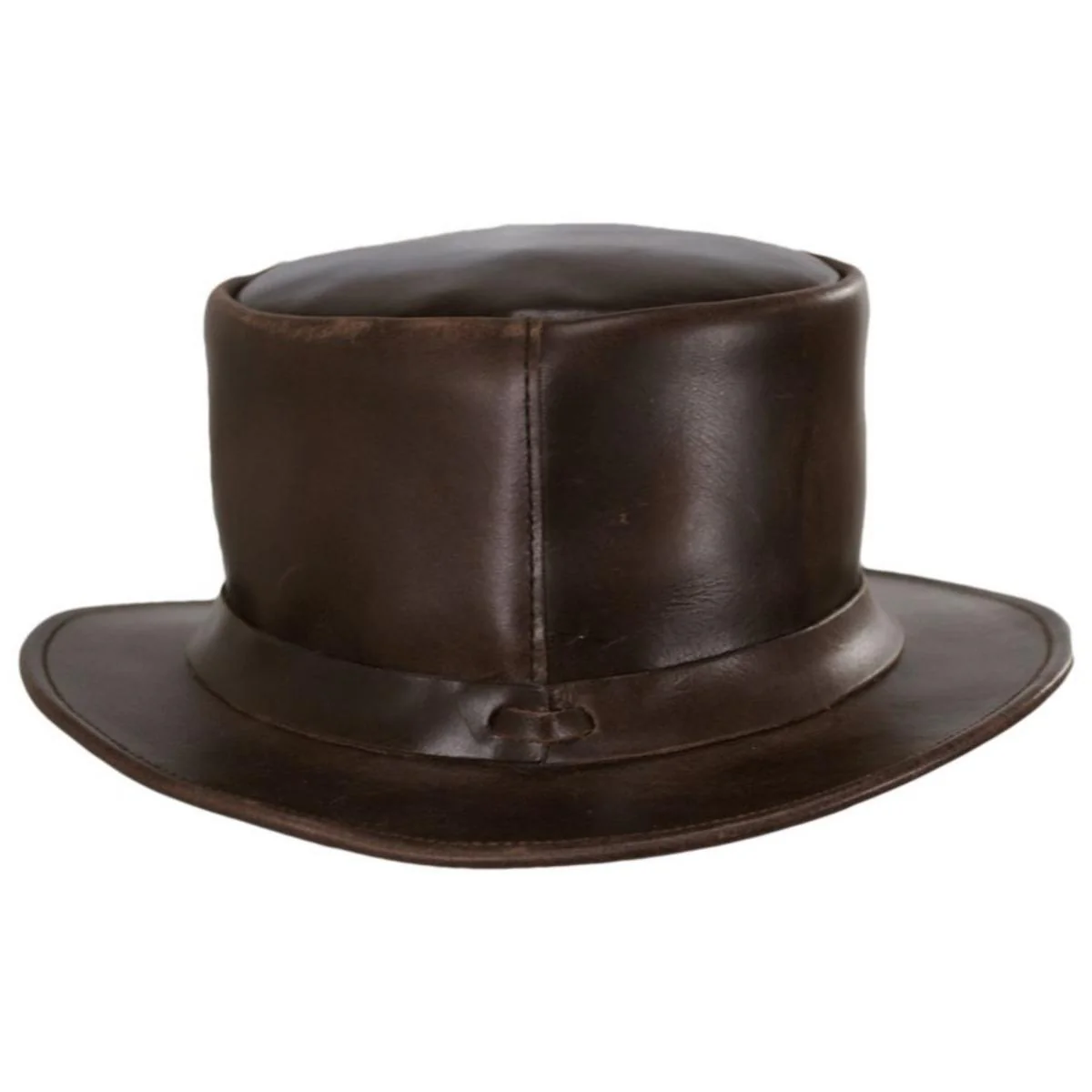 John Bull Leather Top Hat - Brown - Image 4