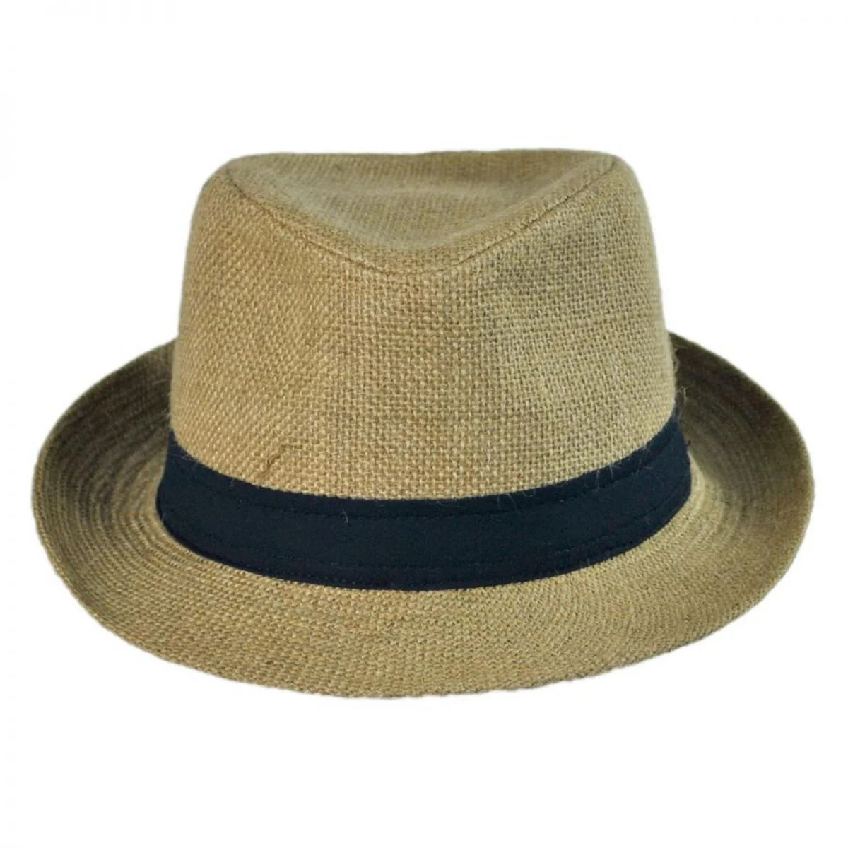 Jute Fabric C-Crown Trilby Fedora Hat - Image 4