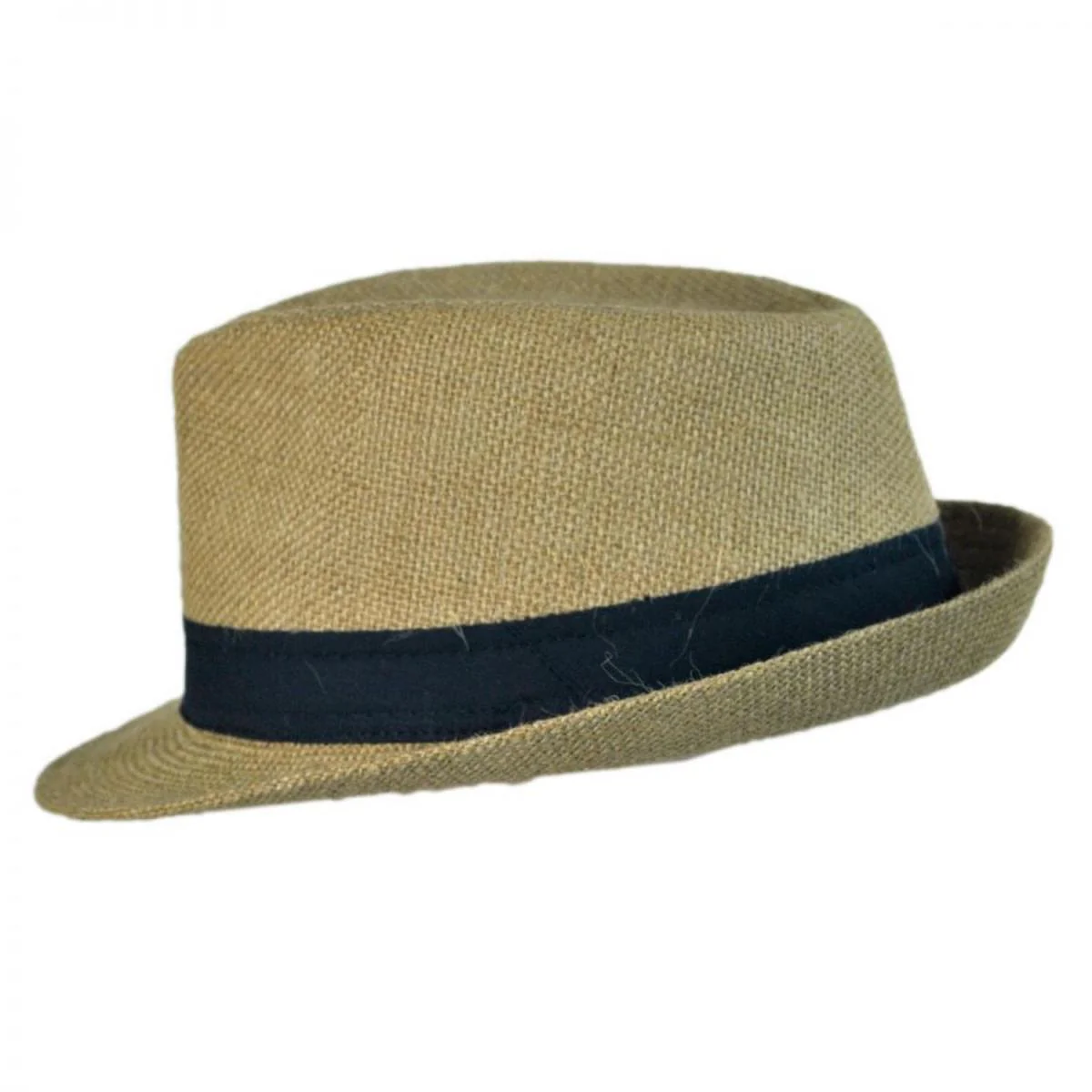 Jute Fabric C-Crown Trilby Fedora Hat - Image 5