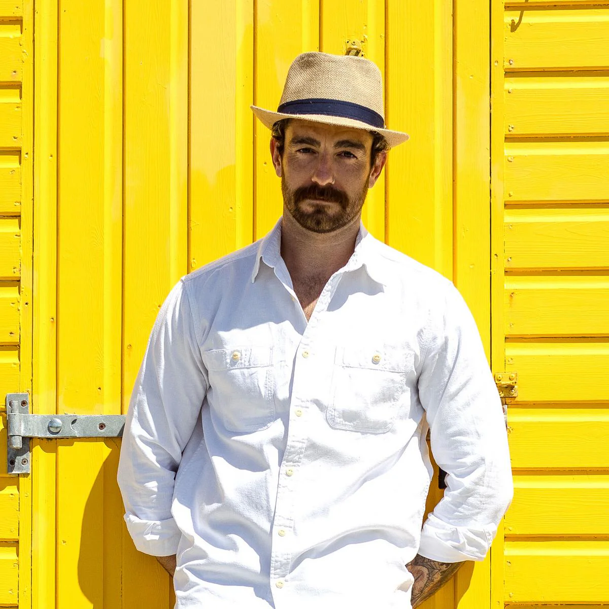 Jute Fabric C-Crown Trilby Fedora Hat - Image 7