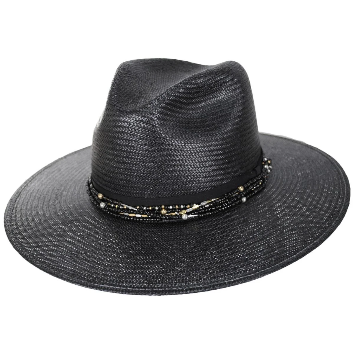 Kambra Shantung Straw Fedora Hat